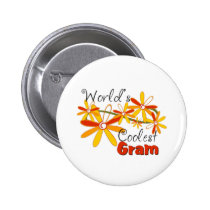 Floral World's Coolest Gram buttons