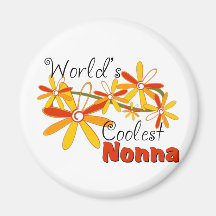 Floral World's Coolest Nonna Fridge Magnet