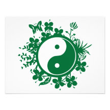 Floral Yin Yang Personalized Announcement