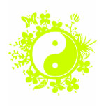 Floral Yin Yang t-shirts