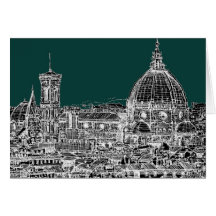 Florence architecture drawing greeting cards