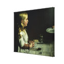 Florence Cope Saying Grace at Dinnertime Stretched Canvas Print