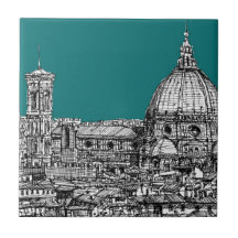 Florence in turquoise ceramic tiles