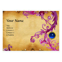 FLORENTINE BAROQUE MONOGRAM GEM blue parchment Business Card