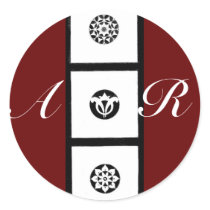 FLORENTINE RENAISSANCE HARMONY MONOGRAM,red
