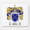 FLORES FAMILY CREST -  FLORES COAT OF ARMS mousepads