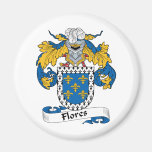 Flores Family Crest Refrigerator Magnet