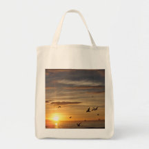Florida Beach Sunset with Birds Bags