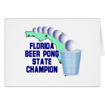 Florida Beer Pong Champion Card