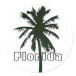 Florida, Black Palm Tree Sticker