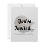 Florida Box turtle Photograph w Text Custom Invitations