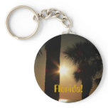 Florida! Gilf sunset through palm trees Key Chains