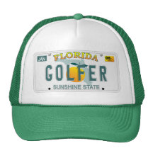 Florida Golfer license plate hat