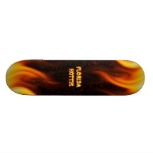 Florida hottie fire and flames design. skate deck