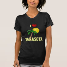 Florida: I Love Sarasota palm tree and sun T Shirt
