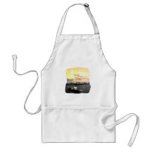 Florida Marina Photo Yellow and Pink Sky Apron