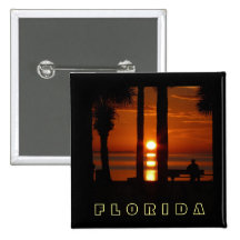 Florida Sunset Button