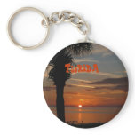 Florida Sunset with Palm Tree keychain