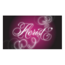 Florist Business Card Elegant Flourish Glow