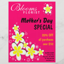 Florist Floral Flower Frangipani Flyer Flyers