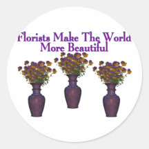 Florists Beautify The World Sticker