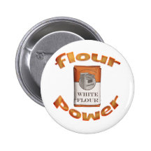 Flour Power Pinback Buttons