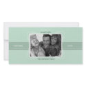 Flourish and Dots Christmas Photo Card in Blue