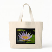 Flower 026 Blue Water Lily Tote Bags