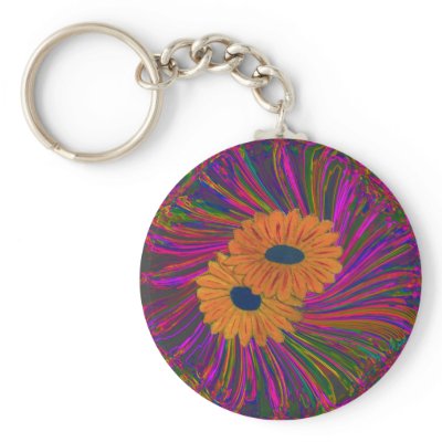 FLOWER #4 KEYCHAIN by hadleymonster