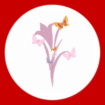 Flower and Butterflies stickers