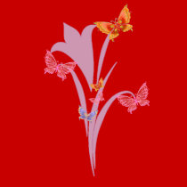 Flower and Butterflies t-shirts