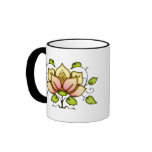 Flower And Vine Motif Mugs