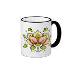 Flower And Vine Motif Mugs