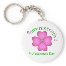 Flower Art Administrative Professionals Day Keychain
