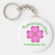 Flower Art Administrative Professionals Day Keychain