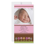 Flower Baby Girl PHOTO Birth Announcement