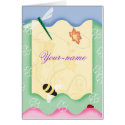 Flower Bee Personalised Cards