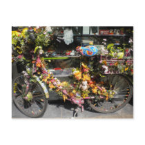 flower bike postcard