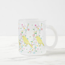 flower bird(repeat) coffee mugs