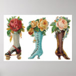 Flower Boots Customisable Poster posters