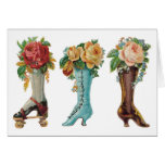 Flower Boots Customizable Cards