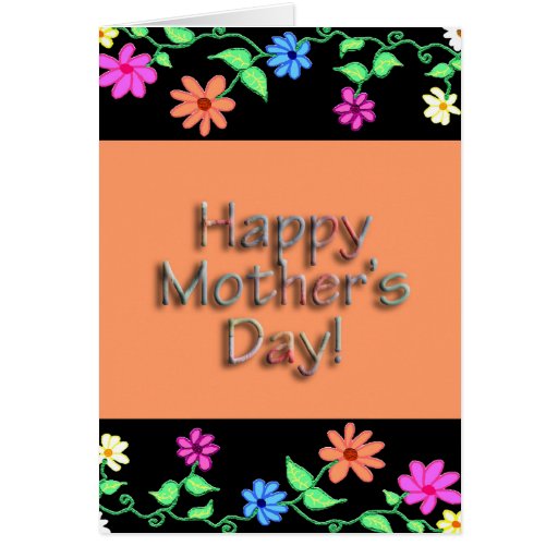 flower border mother's day card verse inside zazzle