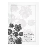 Flower Bouquet Wedding Anniversary Inivitations Personalized Invitation