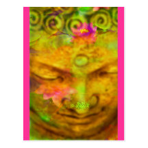 Flower Buddha Post Card