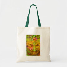 Flower Buddha Tote Bags