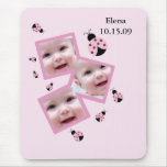 FLOWER BUG Ladybug :: Add 3 photos Personalised mousepads