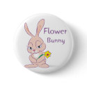 Flower Bunny Button