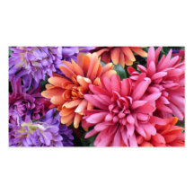Flower Bursts Business Card Template