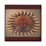 Flower cake eye mandala magnets