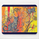 Flower Cat and Butterfly Mousepad